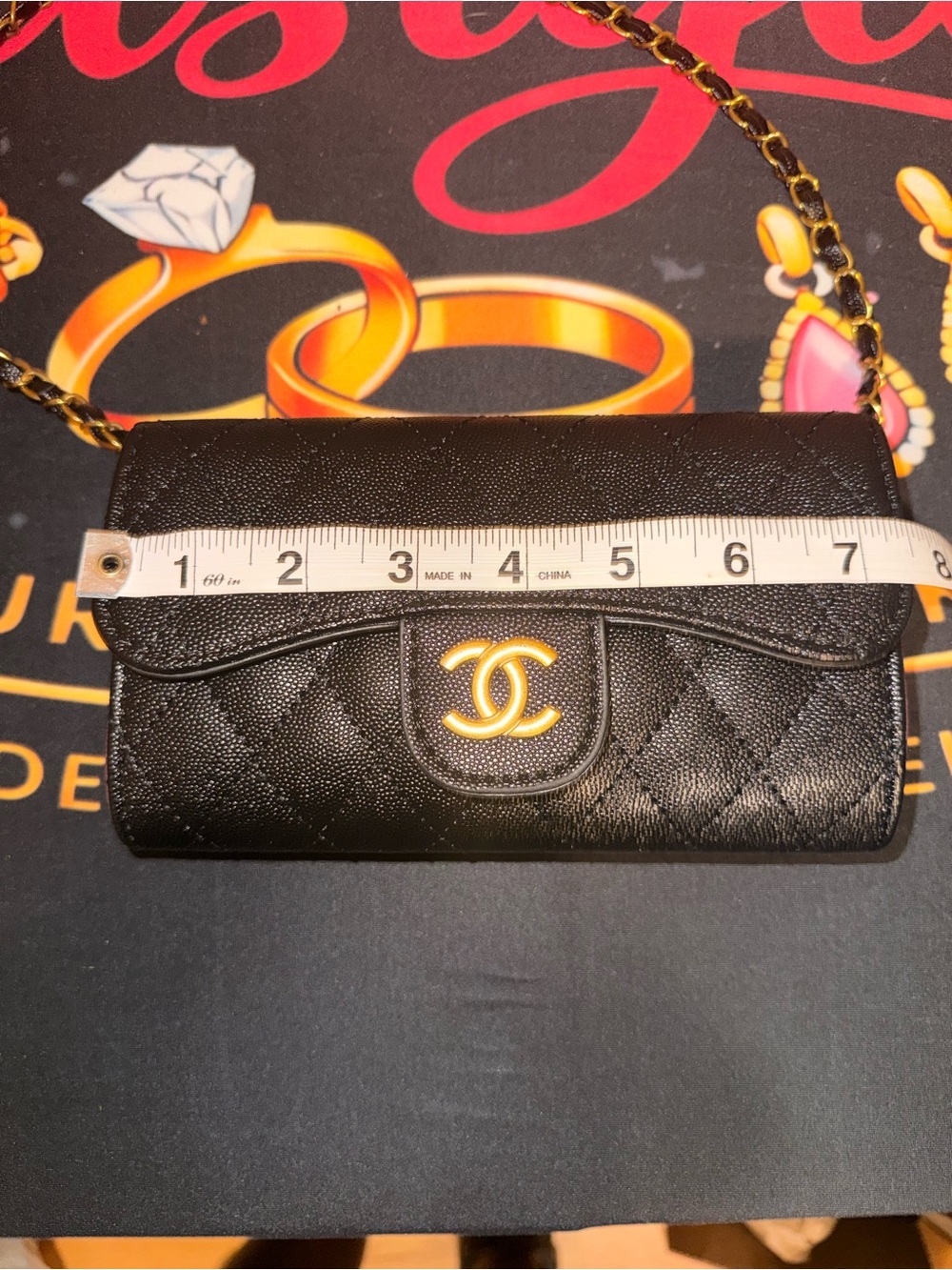 Quilted Mini Shoulder Bag in Black with Gold Hardware - Picture 4 of 8